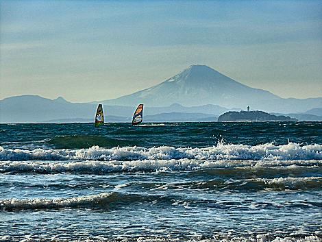 富士山と江の島